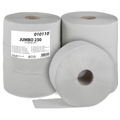 Toaletní papír JUMBO 230 šedý - 180 m