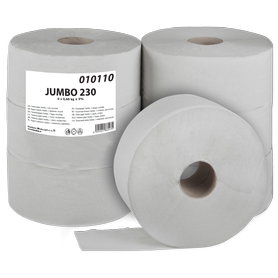 Toaletní papír JUMBO 230, šedý, 180 m